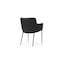 Homeroots Black Faux Leather and Steel Dining Arm Chair 719108 - alternate 5