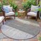 Homeroots 8' Taupe And Gray Round Abstract Washable Indoor Outdoor Area Rug 632067 - alternate 7