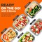 Nutrichef 10-Piece Superior Glass Food Storage Containers Set (5 Containers + 5 Locking Lids), Stackable NCGL5WV - alternate 5