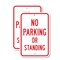 Signmission No Parking Or Standing, 12'' X 18'' 2 Signs, Heavy Gauge Aluminum, 2PK A-1218-2PACK-2762 - alternate 1