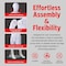 Topmaster Male Mannequin, 38'' Chest, 360 Deg Design, Adjustable Posture, Turnable Head, White TPMANQMAL - alternate 11