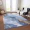 Homeroots 5' X 8' Blue And Gold Abstract Washable Indoor Outdoor Area Rug 611332 - alternate 6