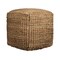 Homeroots 18" Natural Jute Blend Cube Pouf Ottoman 551559 - alternate 7