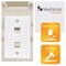 Newhouse Hardware 2-Port Wall Plate White, 5PK QP2-WH-05 - alternate 8