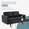 Leisuremod Chester Modern Leather Loveseat with Birch Wood Base, Black CS58BL-L - alternate 9