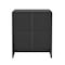 Manhattan Comfort Novara 22in Nightstand in Black (2-Drawer) NS1670-3 - alternate 9