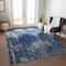 Homeroots 5' X 8' Navy Blue And Denim Blue Abstract Washable Indoor Outdoor Area Rug 577230 - alternate 9