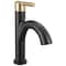 Delta Nicoli Single Handle Pull-Down Bathroom Faucet, 6.81 in, Matte Black / Champagne Bronze 15749LF-GZPD - alternate 1