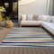 Homeroots 10' X 14' Blue Green And Copper Striped Washable Indoor Outdoor Area Rug 597372 - alternate 7
