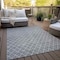 Homeroots 10' X 14' Gray And Ivory Geometric Washable Indoor Outdoor Area Rug 596110 - alternate 9