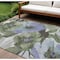 Homeroots 10' X 14' Olive Green And Fern Green Floral Washable Indoor Outdoor Area Rug 611083 - alternate 1