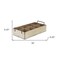 Homeroots 18" Off White Solid Wood And Metal Crate 487951 - alternate 3