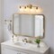 Jonathan Y Jayne 32" 4-Light Iron/Glass Cottage Rustic LED Vanity Light, Brass Gold JYL7548B - alternate 5