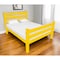Homeroots Canary Yellow Solid Wood Twin Bed Frame 546935 - alternate 1