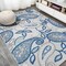 Jonathan Y Julien Paisley High-Low Blue/Light Gray 3 ft. x 5 ft. Indoor/Outdoor Area Rug AMC102C-3 - alternate 6