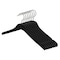 Nahanco 17in Matte Black Rubber Coated Wooden SlimLine Jacket Hanger w/ Brushed Chrome Hook, 25PK SL23817 - alternate 4