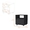 Homeroots 21" Black Wood One Drawer Nightstand with Integrated Tech 518168 - alternate 4