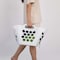 Basicwise Flexible Plastic Laundry Basket - Square Storage Hamper with Side Handles for Easy Carrying QI003857.WT - alternate 9
