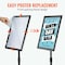 Vevor Pedestal Sign Holder Adjustable Poster Stand 11 x 17 Inch Round Base SW-02 - alternate 8