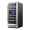 Homeroots 34in X 15in Silver Stainless Steel Dual Compartment Wine Refrigerator 720631 - alternate 5