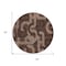 Homeroots 8' Chocolate And Beige Round Geometric Washable Indoor Outdoor Area Rug 614037 - alternate 8