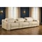 Homeroots 129" Beige Italian Leather Reclining USB Sofa 632881 - alternate 1