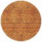 Homeroots 8' Copper And Ivory Round Geometric Washable Indoor Outdoor Area Rug 614067 - alternate 9