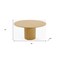 Homeroots 60" Brown Solid Wood Pedestal Base Round Top Dining Table 720990 - alternate 5