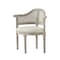 Homeroots 24" Cream And Beige Linen Arm Chair 533998 - alternate 1