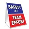 Signmission Safety Is A Team Effort, 24 Inch x 18 Inch A-frame Yard Sign, Plastic Sign SBC-1824-Safety Is A Team Effort - alternate 1