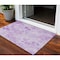 Homeroots 3' X 5' Lavender And Purple Floral Washable Indoor Outdoor Area Rug 583118 - alternate 1