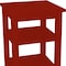Homeroots 28" Red Solid Wood Nightstand 548324 - alternate 8