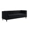 Homeroots 85" Black Velvet Wood Sofa 543930 - alternate 6