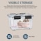 Lifemaster Stackable Storage Box Set, 32 Qt, Nestable, Wheels, Pull-Out Base, Clear, 6PK LIFCTN19 - alternate 8