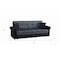 Homeroots 89" Black Chenille Convertible Futon Sleeper Sofa And Toss Pillows With Storage 607147 - alternate 6