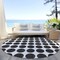 Homeroots 8' Black And Ivory Round Polka Dot Washable Indoor Outdoor Area Rug 614871 - alternate 5