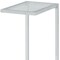 Homeroots 26" Clear And White Glass And Steel Sled End Table 493230 - alternate 4