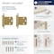 Amerock 3/8in 10 mm Inset Non Self-Closing, Face Mount Polished Brass Hinge - 1 Pair BPR34173 - alternate 4