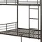 Homeroots 79" X 57" X 65" Gunmetal Metal Tube Full Over Full Bunk Bed 285314 - alternate 5