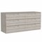 Homeroots 60" Light Gray Four Drawer Double Dresser 478264 - alternate 5