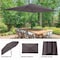 Pure Garden 10 Rectangular Patio Umbrella, Gray 50-LG1275 - alternate 10