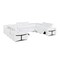 Homeroots White Italian Leather Power Reclining U Shaped Eight Piece Corner Sectional With Console 634680 - alternate 14