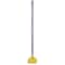 Rubbermaid Commercial 60" Mop and Broom Handles, 1" Dia, Gray/Yellow, Vinyl Covered Aluminum FGH136000000 - alternate 1