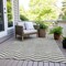 Homeroots 3' X 5' Gray And Ivory Chevron Washable Indoor Outdoor Area Rug 595313 - alternate 7