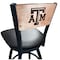 Holland Bar Stool Co 30" Blk Wrinkle Texas A&M Swivel Bar Stool, Laser Engraved Back L03830BWMedMplATexA-MBlkVinyl - alternate 1