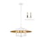 Z-Lite Rialto 5 Light Pendant, Matte White Outer, Signature Rubbed Brass Inner, 22 In W x 14.5 In H 1953-22MW - alternate 1
