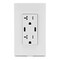 Leviton USBReceptacle, 20A, White, Thermoplastic T5836-W - alternate 6