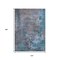 Homeroots 10' X 14' Teal Blue Taupe And Sky Blue Abstract Washable Indoor Outdoor Area Rug 618243 - alternate 8