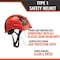 Malta Dynamics Safety Helmet, Polyethylene, Ratchet, Red, Fits Hat Size One Size Fits Most HTR1100 - alternate 7