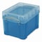 Really Useful Box Snap-Lid Storage Bin, 0.79 gal, 7.06in x 9.62in x 6.25in, Clear/Blue 3C - alternate 3